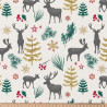 Printed Cotton AGGRIM Ecru / Red